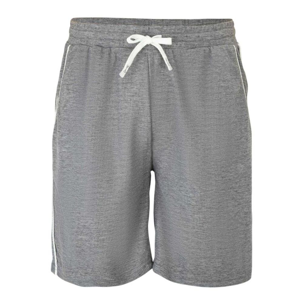 Fabric Mens Cotton Blend Shorts / Light Grey